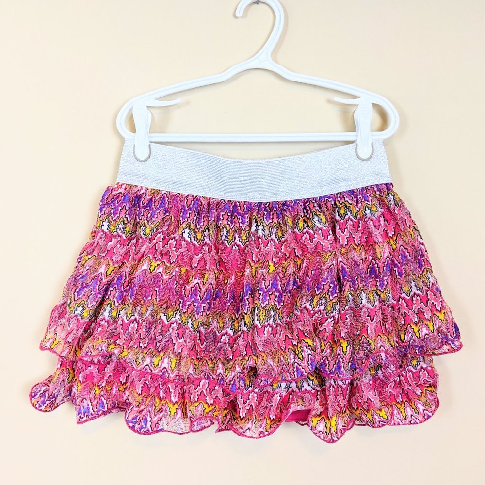 Coloured Layered Tulle skirt with shorts XS